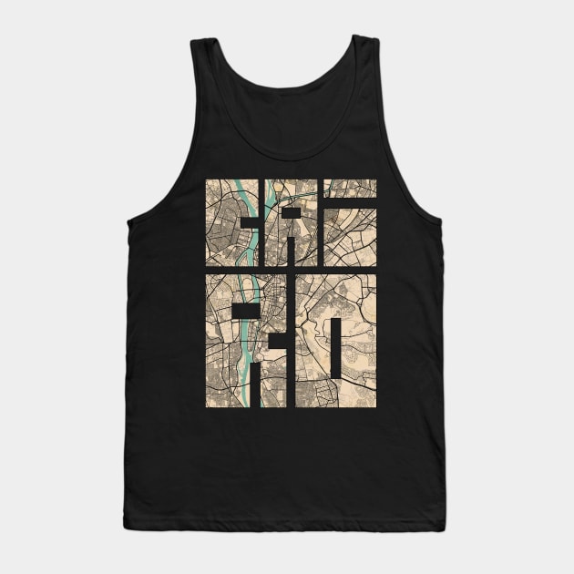 Cairo, Egypt City Map - Vintage Tank Top by deMAP Studio